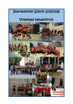 Impressionen Saison 2015/2016 Volleyball Neuenkirch
