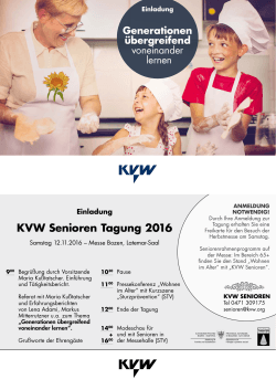 KVW Senioren Tagung 2016
