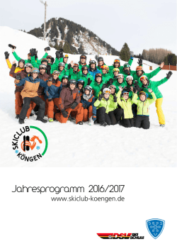 Jahresprogramm 2016/2017