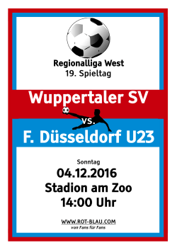 Wuppertaler SV F. Düsseldorf U23 - Rot