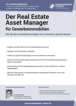 Der Real Estate Asset Manager - Management Forum Starnberg GmbH
