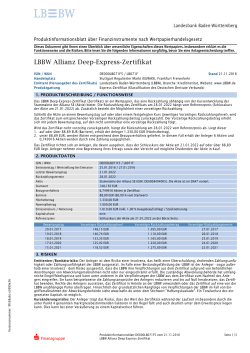 LBBW Allianz Deep-Express-Zertifikat - lbbw