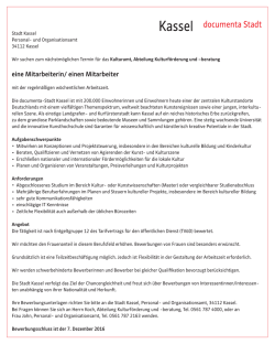 eine Mitarbeiterin/ einen Mitarbeiter