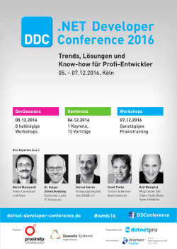 als Programm - DDC .NET Developer Conference
