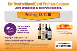 Ihr DeutschlandCard Freitag-Coupon