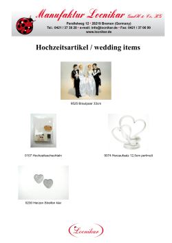 Hochzeitsartikel / wedding items