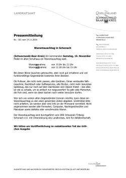 Pressemitteilung - Landratsamt Schwarzwald-Baar