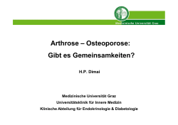 Arthrose-Osteoporose