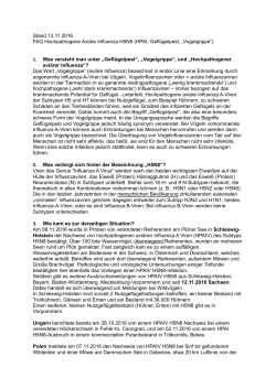 FAQ für Bürgertelefon, Stand 14.11.16
