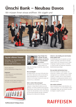 Ünschi Bank – Neubau Davos