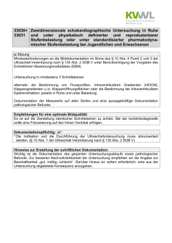 Qualitätssicherung Ultraschall GOP 33030 + 33031 EBM