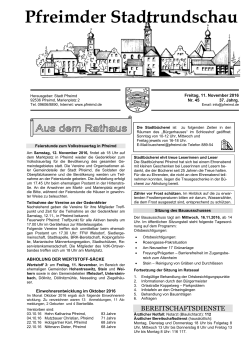 Pfreimder Stadtrundschau