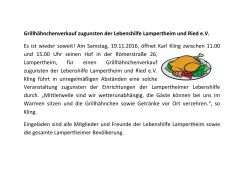 Grillhähnchenverkauf - Lebenshilfe Lampertheim und Ried e.V.