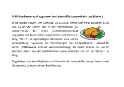 Grillh&auml;hnchenverkauf - Lebenshilfe Lampertheim und Ried e.V.
