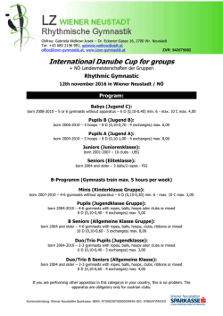 International Danube Cup for groups
