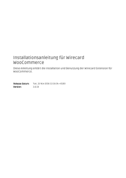 Installationsanleitung f&uuml;r Wirecard WooCommerce