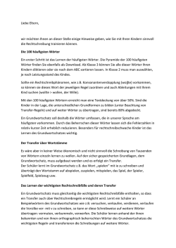 Hinweise Rechtschreibung