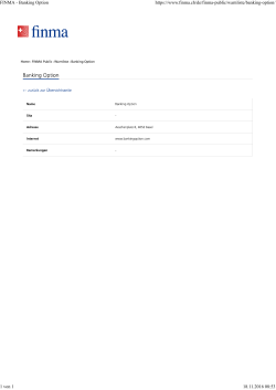 FINMA - Banking Option