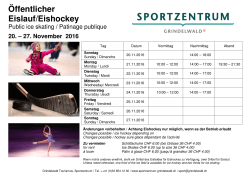 aktuelle_Woche - Sportzentrum Grindelwald