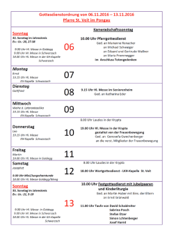 Page 1 Gottesdienstordnung von 06.11.2016 – 13.11.2016 Pfarre St