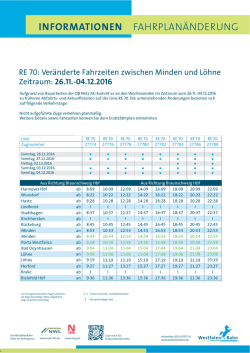 informationen fahrplan&auml;nderung