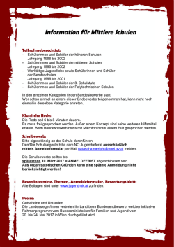 Information f&uuml;r Mittlere Schulen
