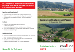 Gemeindewahlen Sumiswald-Wasen
