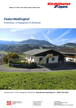 Chalet Mödlinghof in Hopfgarten im Brixental