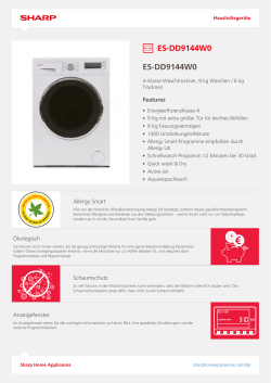 Specification sheet for ES-DD9144W0