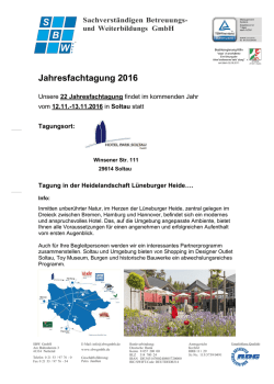 Jahresfachtagung 2016