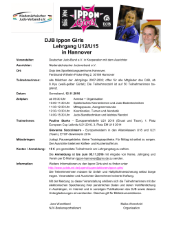 Ausschreibung und Anmeldung Ippon Girls - Deutscher Judo-Bund