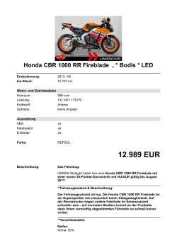 Detailansicht Honda CBR 1000 RR Fireblade €,€ABS