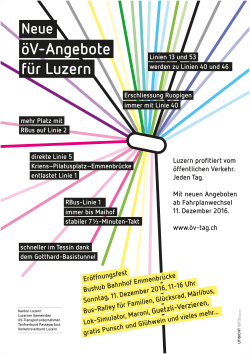 Plakat Stadt Luzern - Jeder Tag ist öV-Tag