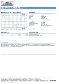 UBS ETF(CH)Gold (EUR) A-dis-H