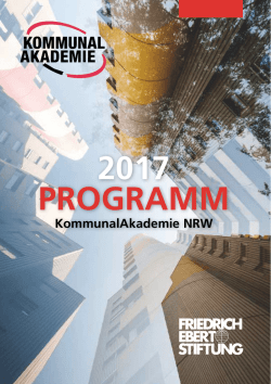 Jahresprogramm KommunalAkademie 2017 - Friedrich-Ebert