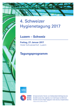 4. Schweizer Hygienetagung 2017