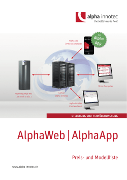 AlphaWeb | AlphaApp - alpha innotec Wärmepumpen