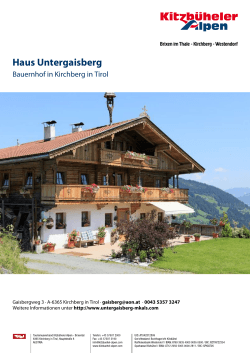 Haus Untergaisberg in Kirchberg in Tirol