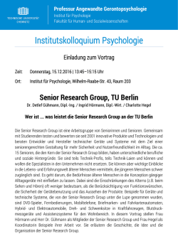Institutskolloquium Psychologie