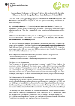 im Rahmen des Deutsch-Georgischen Jahres durch die
