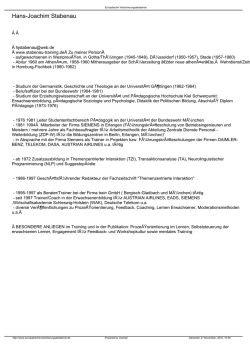 Hans-Joachim Stabenau - Europ&auml;ische Versicherungsakademie