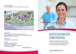 deutschschweizer diabetikertag - Schweizerische Diabetes