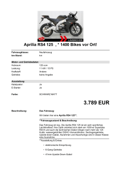 Detailansicht Aprilia RS4 125 €,€* 1400 Bikes vor Ort!