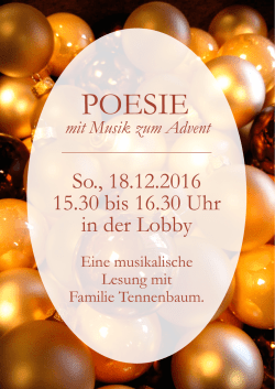 Poesie mit Musik zum Advent