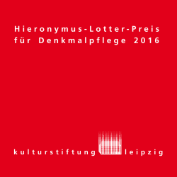 Hieronymus-Lotter-Preis für Denkmalpflege 2016