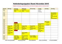 Hallen-Nutzungsplan