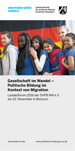 Gesellschaft im Wandel – Politische Bildung im Kontext von