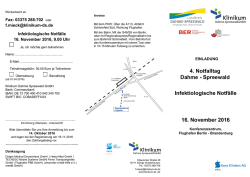 Infektiologische Notf&auml;lle 4. Notfalltag Dahme