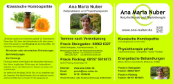 Ana Maria Nuber - Praxis für Naturheilkunde und Physiotherapie