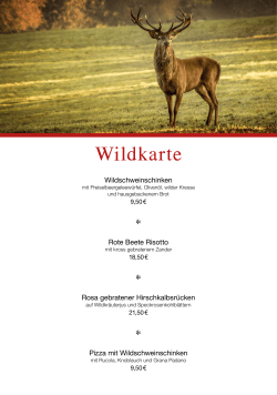 Wildkarte - Restaurant Weserterrassen